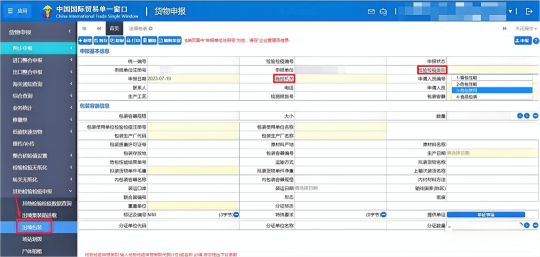 中国国际贸易单一窗口申报界面截图或申报流程图示。